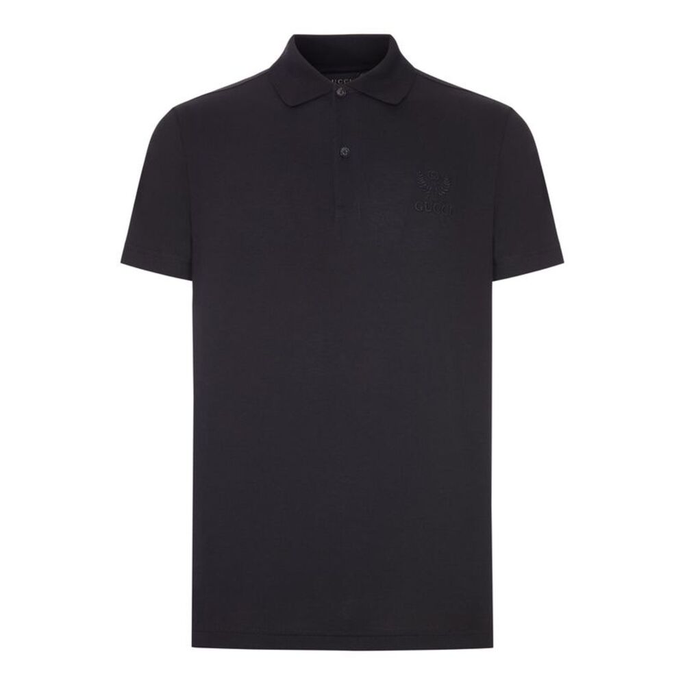 Gucci Men Cotton Jersey Polo Shirt With Embroidery